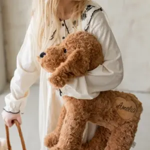 Melootka pluche hondenknuffel 50 cm bruin